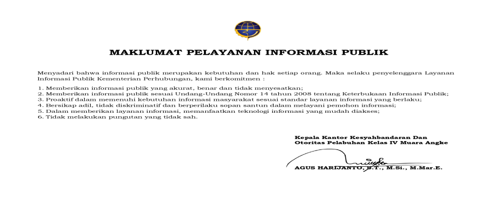 Maklumat Pelayanan Informasi Publik