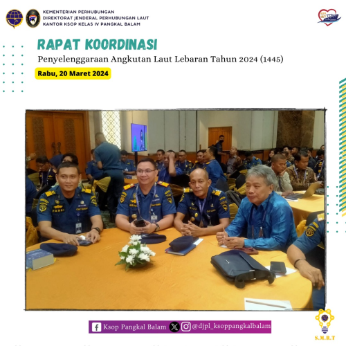 RAPAT KOORDINASI PENYELENGGARAAN ANGKUTAN LAUT LEBARAN TAHUN 2024