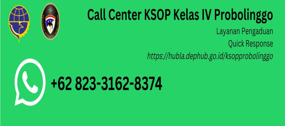 Whatsapp Call Center KSOP Kelas IV Probolinggo