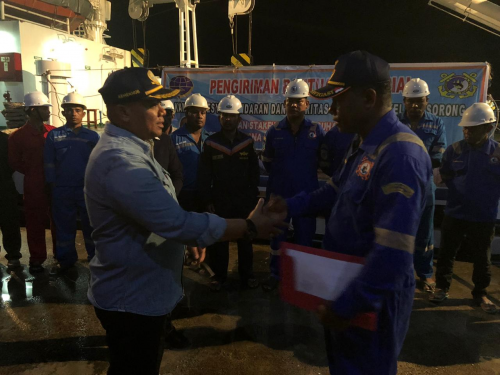 Pengiriman Bantuan Tujuan Ke Halmahera  Berupa  Bahan Material