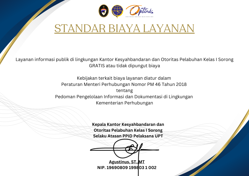 STANDAR BIAYA LAYANAN