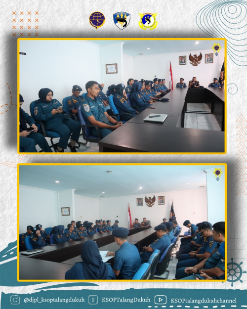 Apel Pengarahan Direktur Jenderal Perhubungan Laut di Ruang Anjungan Kantor KSOP Kelas III Talang Duku