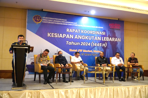 Rapat Koordinasi Kesiapan Penyelenggaraan Angkutan Laut Lebaran Tahun 2024.