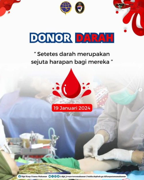 Donor Darah Kantor Kesyahbandaran dan Otoritas Pelabuhan Utama Makassar.