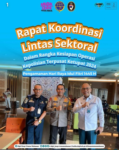 Rapat Koordinasi Lintas Sektoral dalam rangka kesiapan operasi kepolisian terpusat Ketupat-2024 pengamanan hari raya Idul Fitri 1445 H