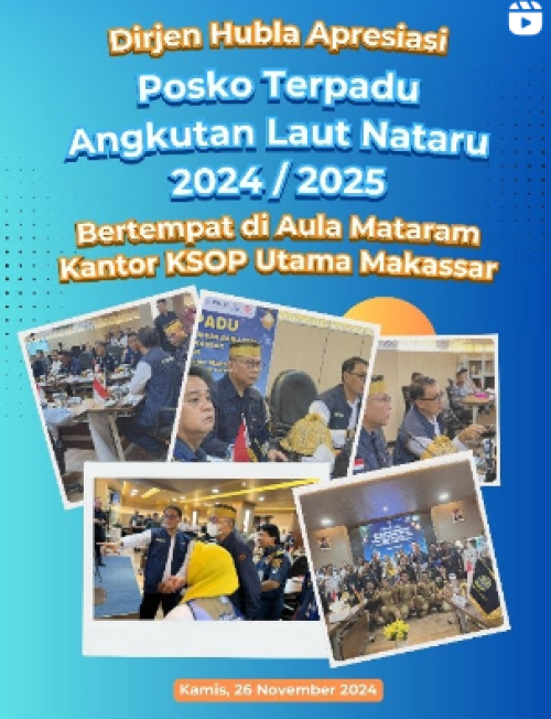 Makassar, 26 Desember 2024 – Dirjen Perhubungan Laut, Dr. Capt. Antoni Arif Priadi, M.Sc mengunjungi Posko Angkutan Laut Natal 2024 dan Tahun Baru 2025 di Pelabuhan Makassar, yang dikelola oleh KSOP Utama Makassar di bawah pimpinan Capt. Sahattua P. Simatupang. M.M. M.H., CGCAE