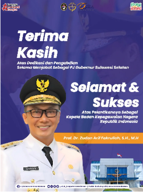 Keluarga Besar Kantor Kesyahbandaran dan Otoritas Pelabuhan Utama Makassar mengucapkan Terima Kasih Atas Dedikasi dan Pengabdian Selama Menjabat Sebagai PJ Gubernur Sulawesi Selatan.