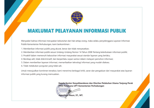 Maklumat Pelayanan Informasi Publik