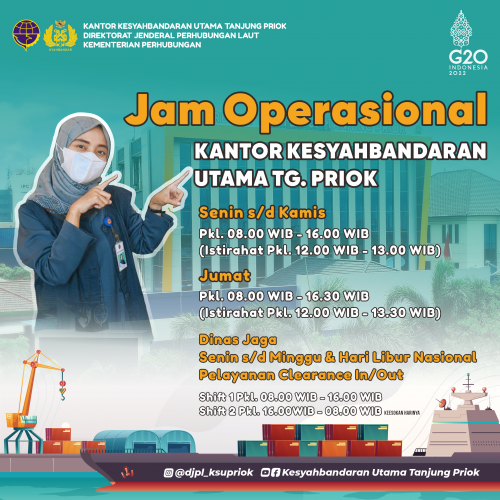 Jam Operasional Kantor Kesyahbandaran Utama Tanjung Priok