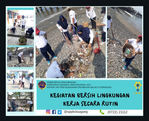 Kegiatan Bersih Lingkungan Kerja Secara Rutin