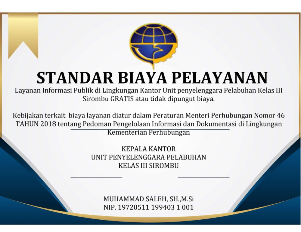 Standar Biaya Pelayanan