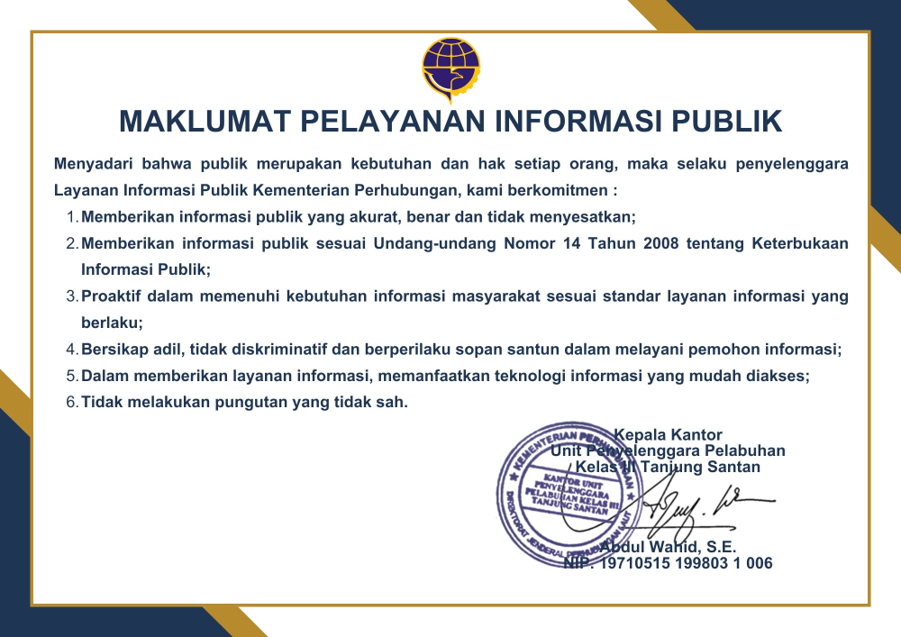 Maklumat Pelayanan Keterbukaan Informasi Publik