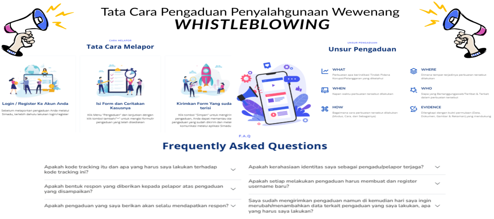 Tata Cara Pengaduan Penyalahgunaan Wewenang Melalui WHISTLEBLOWING (WBS)