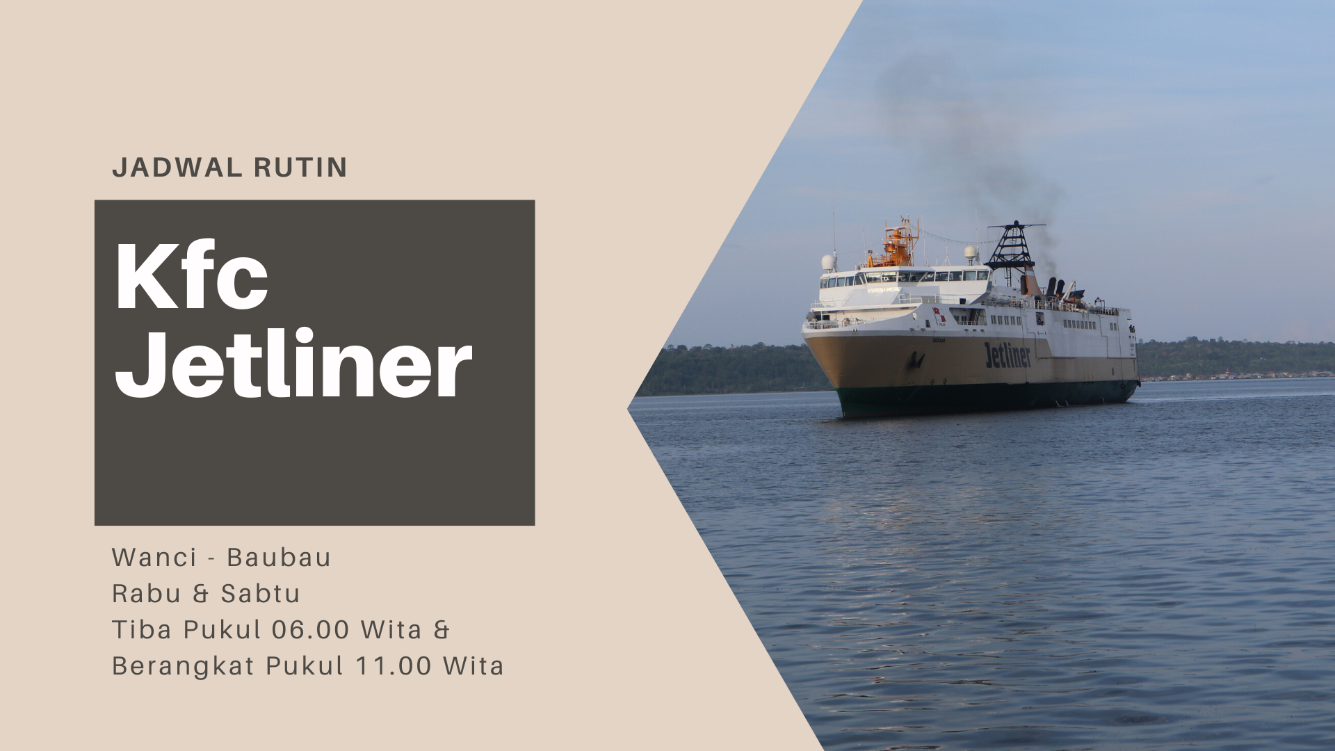 Jadwal Rutin Kfc Jetliner Wanci - Baubau